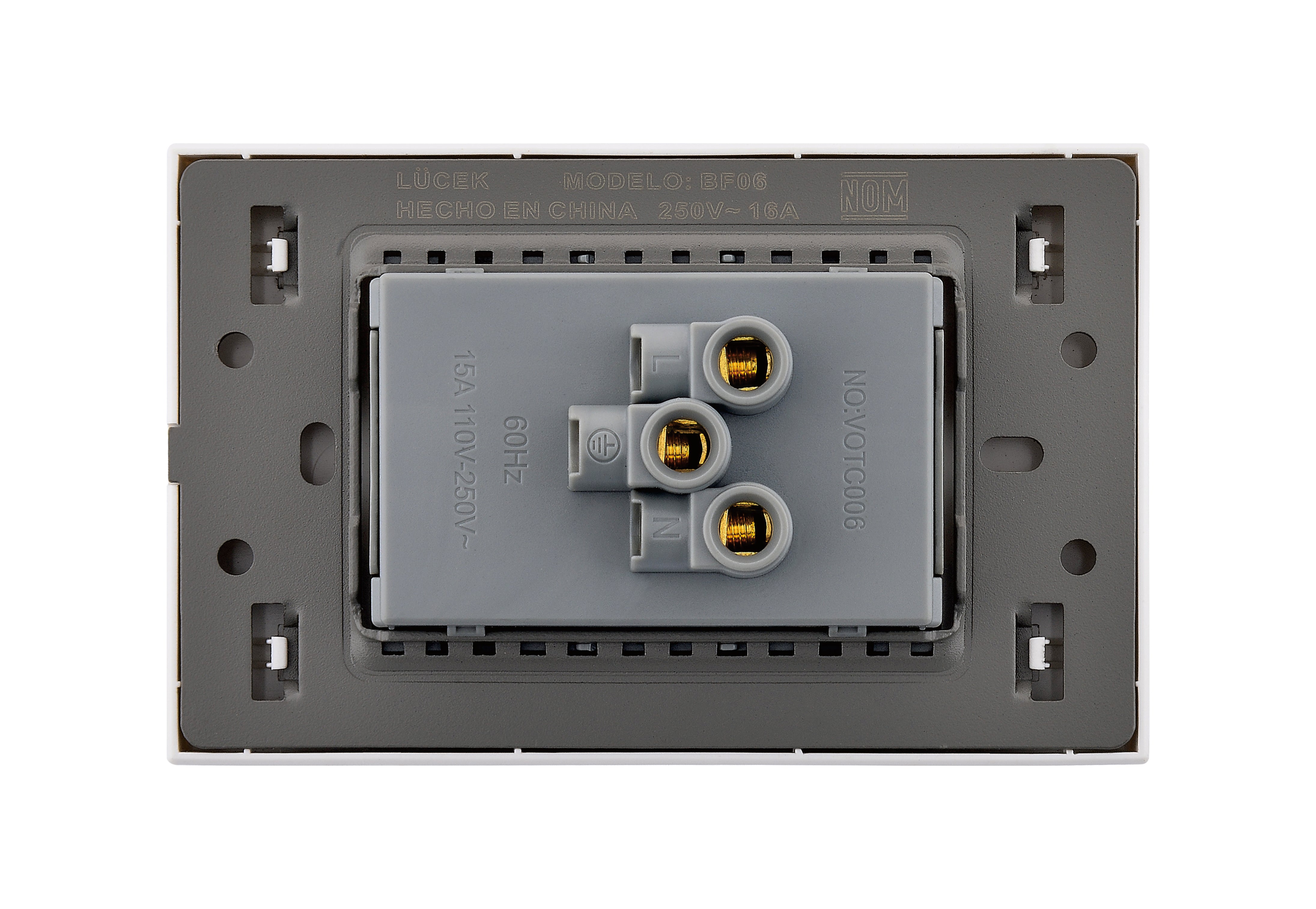BF06-N PLACA PLANA CON CONTACTO DUPLEX FLAT NEGRA – Lucek
