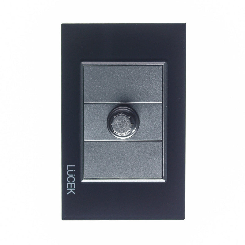 BP04-KN PLACA  CON DIMMER COLORS NEGRO MATE