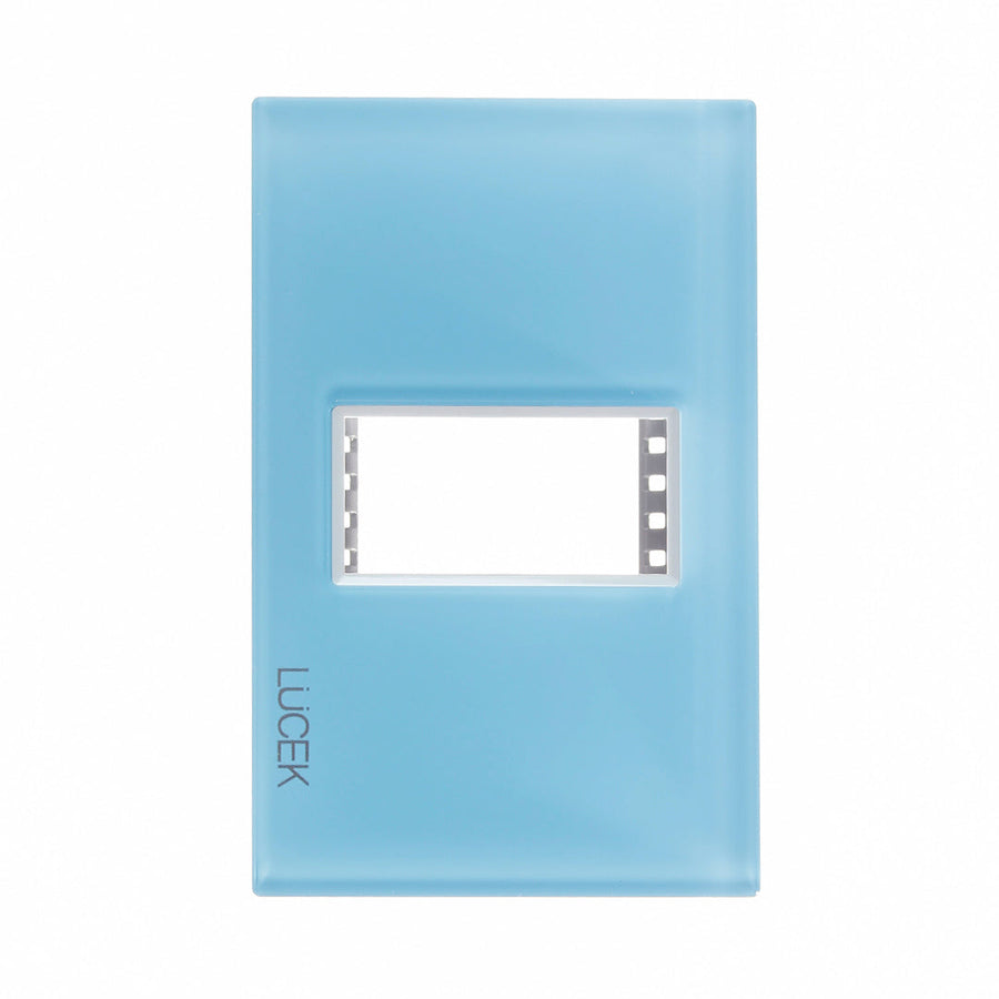 PP010-KC PLACA METALICA DE 1 MODULO COLORS AZUL CIELO – Lucek