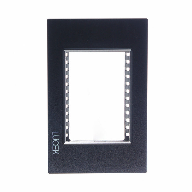 PP030-KN PLACA METALICA DE 3 MODULOS COLORS NEGRO