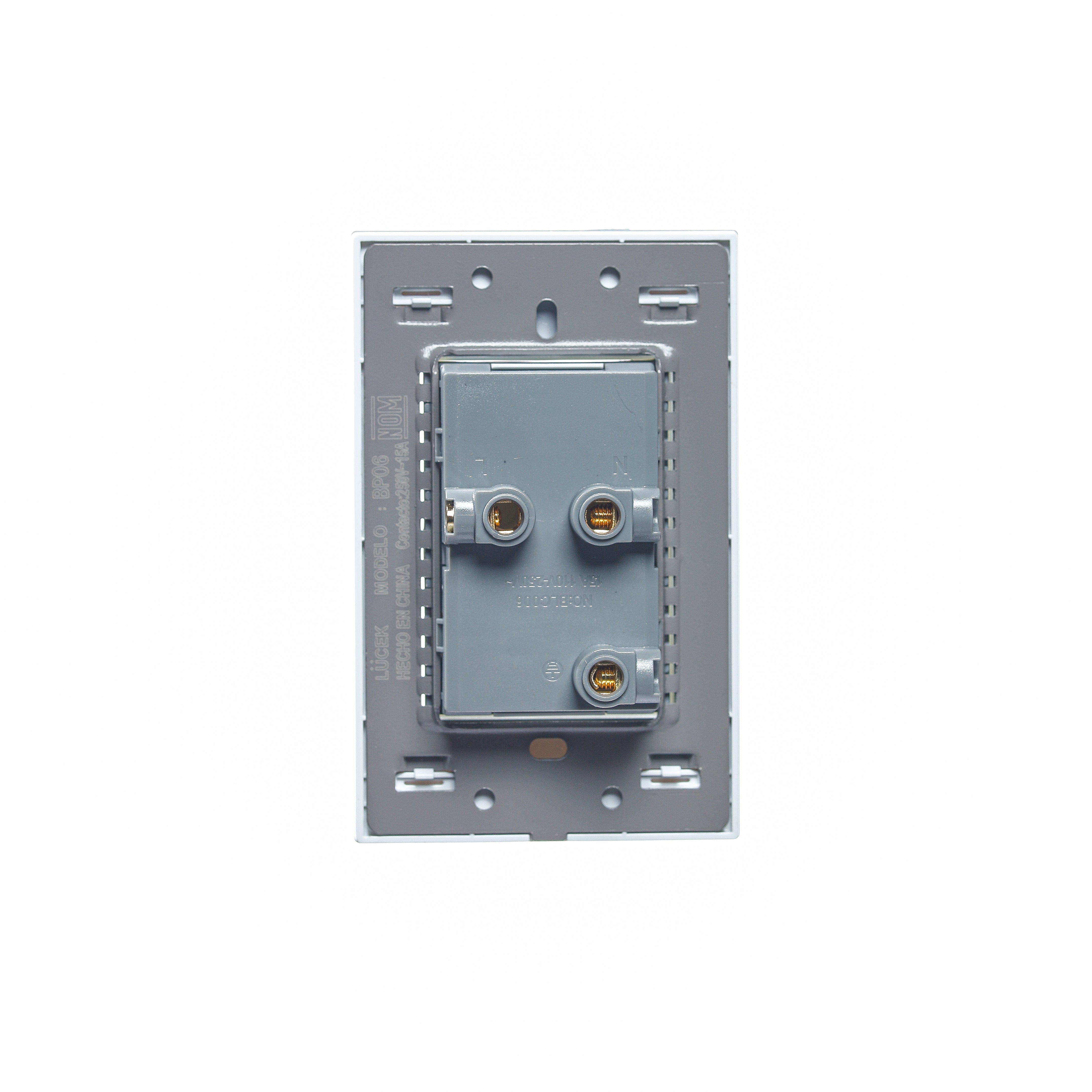 BP06-KB PLACA CON CONTACTO DUPLEX COLORS BLANCO MATE – Lucek