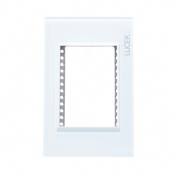 PP030-KB PLACA METALICA DE 3 MODULOS COLORS BLANCO